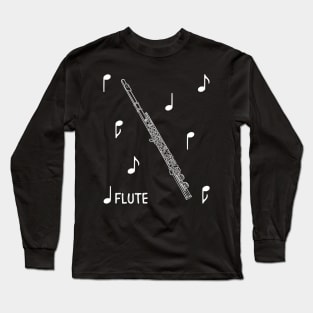 Musical Notes Flute Long Sleeve T-Shirt